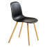 Stoel Mani Plus - kunststof stoel met essen houten onderstel - MV Kantoor