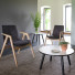 houten bijzettafel rond coffee
