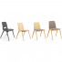 Koppelbare houten stoelen