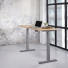 Elektrisch verstelbaar bureau XF3 - Licht eiken - aluminium hoog