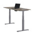 Elektrisch verstelbaar bureau XF3 - Logan eiken - aluminium hoog