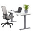 Elektrisch verstelbaar bureau XF3 - Wit - Aluminium laag