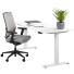 Elektrisch verstelbaar bureau XF3 - Wit - Aluminium laag