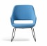 Gestoffeerde loungestoel blauw
