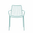 Stalen stoel Nolita - blauwe stoel met lage rug