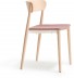 Houten stoel Nemea - Pedrali houten stoel met opdekstoffering Pedrali