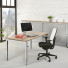 Quartet slinger bureau wit aluminium