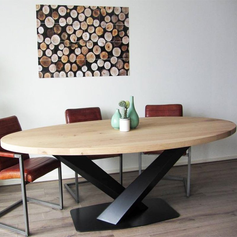 Wonderlijk Industriële tafel ovaal V | Eiken tafels | MV Kantoor OX-29