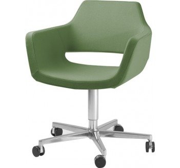Fauteuil Nano 5 teens kruisvoet Fauteuils kopen MV Kantoor Cello | comfortabele stoel met draaibare kruisvoet en wielen