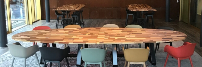 Massief houten tafels