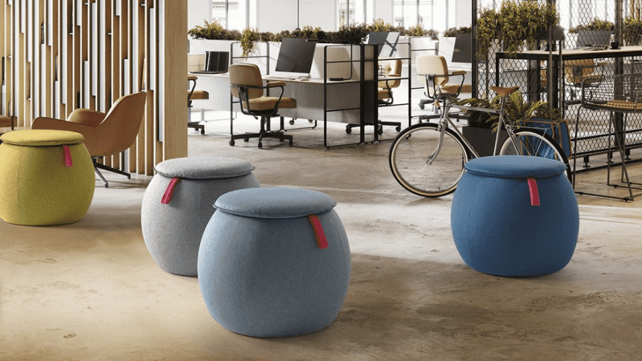Akoestische poef Snowpouf Akoestische poef Snowpouf