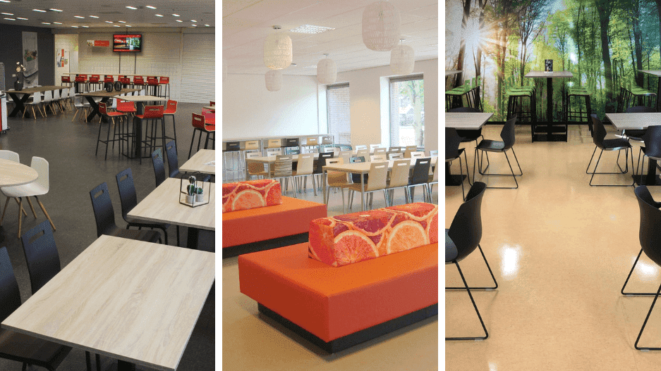 Verschillende kantine inrichtingen Verschillende kantine inrichtingen