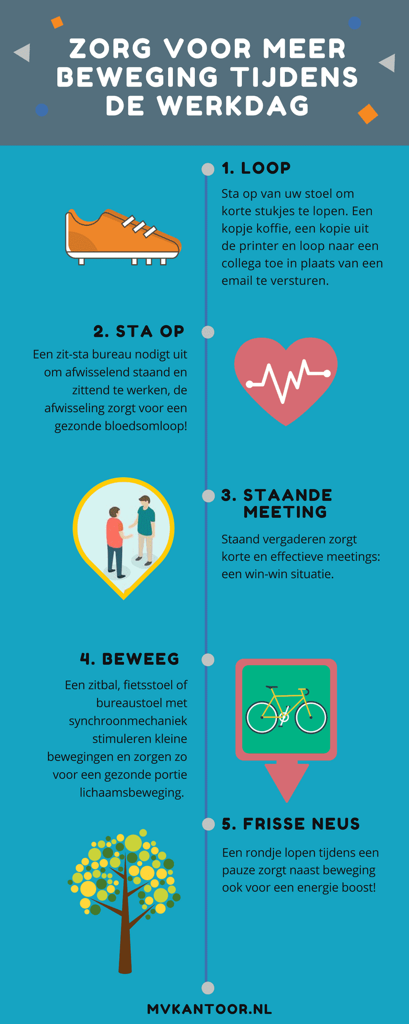 Infographic meer bewegen tijdens de werkdag